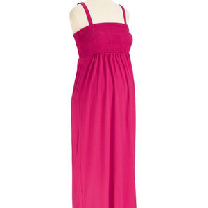 Old Navy Maternity HotPink Smocked Tube Maxi Dress